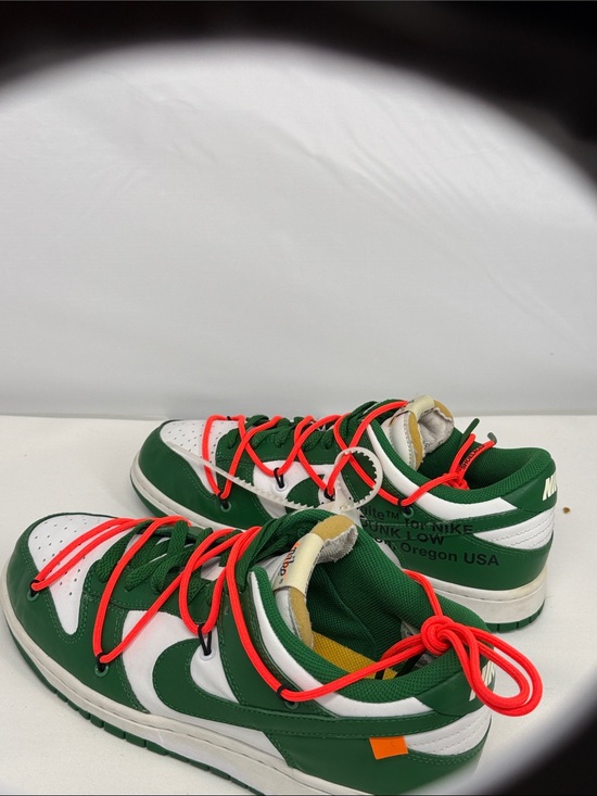 If you know you know. 
Nike dunk low off white pine green slightly worn. main image 11